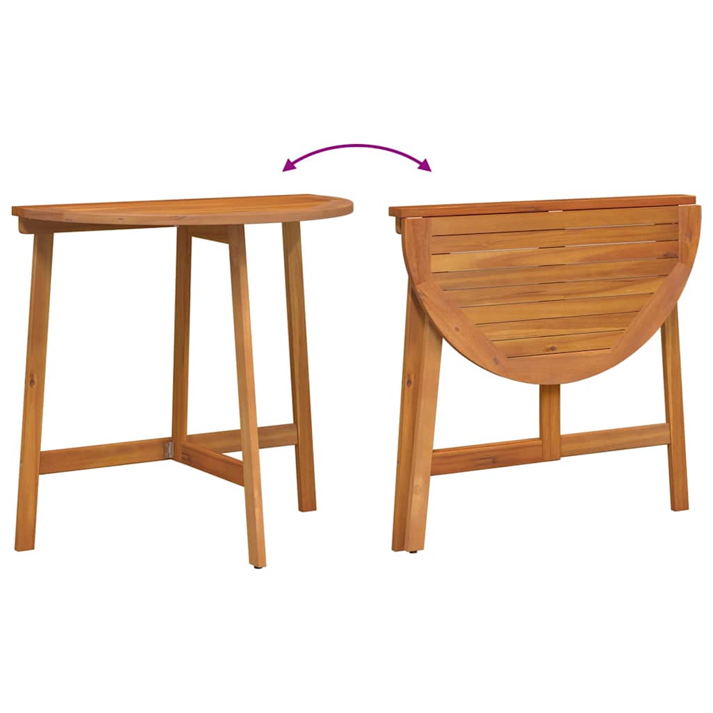 vidaXL Bistroset 3 pcs Olie Natuurlijk Massief Acacia Hout