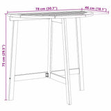 vidaXL Bistroset 3 pcs Olie Natuurlijk Massief Acacia Hout