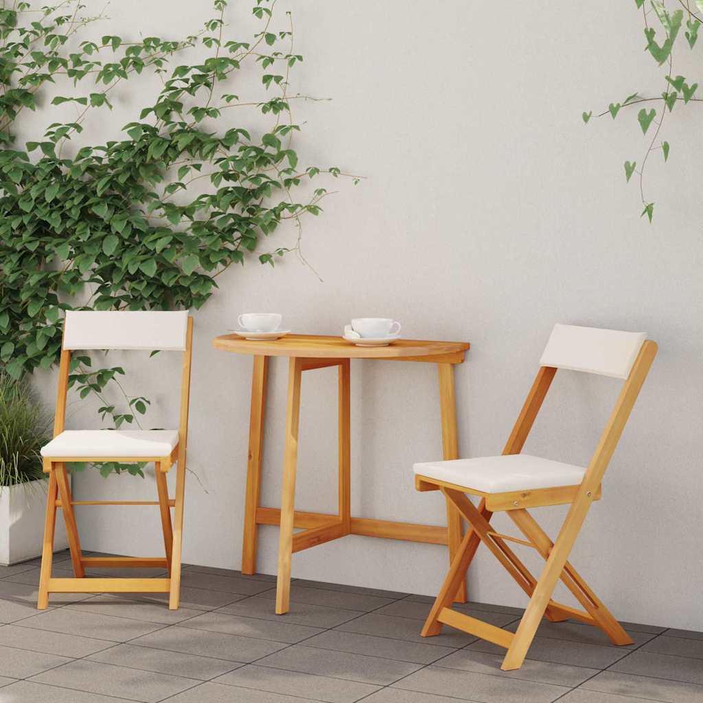 vidaXL Bistroset 3 pcs Olie Natuurlijk Massief Acacia Hout