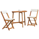vidaXL Bistroset 3 pcs Olie Natuurlijk Massief Acacia Hout