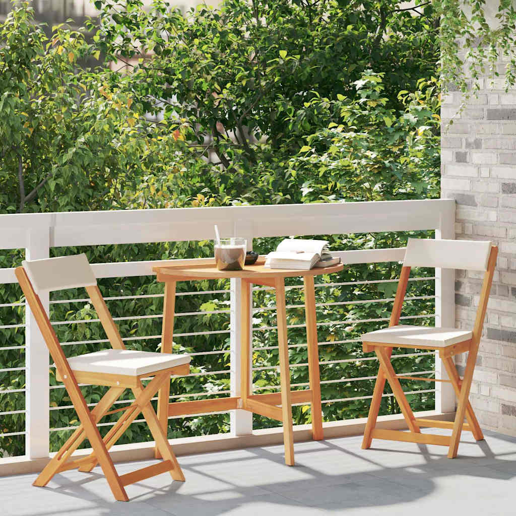 vidaXL Bistroset 3 pcs Olie Natuurlijk Massief Acacia Hout