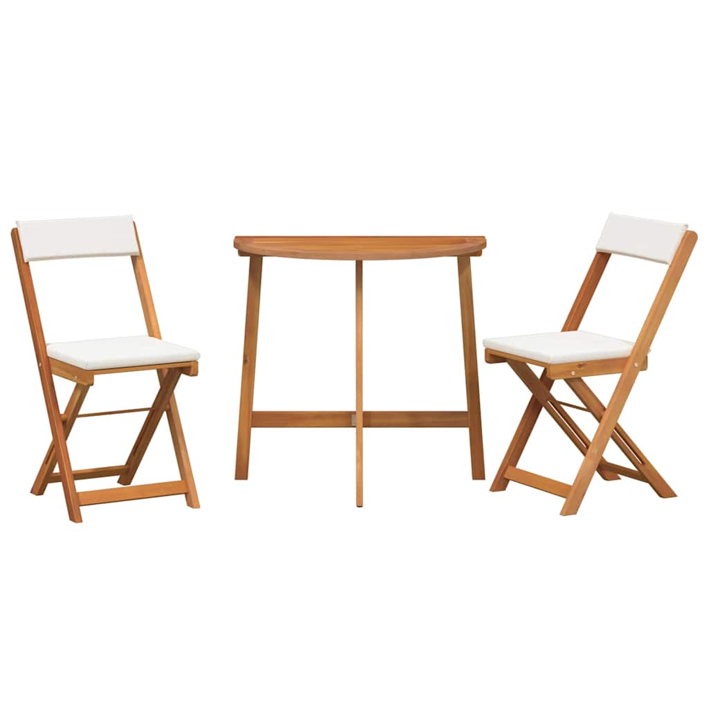 vidaXL Bistroset 3 pcs Olie Natuurlijk Massief Acacia Hout