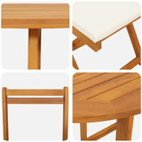 vidaXL Bistroset 3 pcs Olie Natuurlijk Massief Acacia Hout