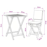 vidaXL Bistroset 3 pcs Olie Natuurlijk Massief Acacia Hout