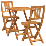 vidaXL Bistroset 3 pcs Olie Natuurlijk Massief Acacia Hout