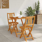 vidaXL Bistroset 3 pcs Olie Natuurlijk Massief Acacia Hout
