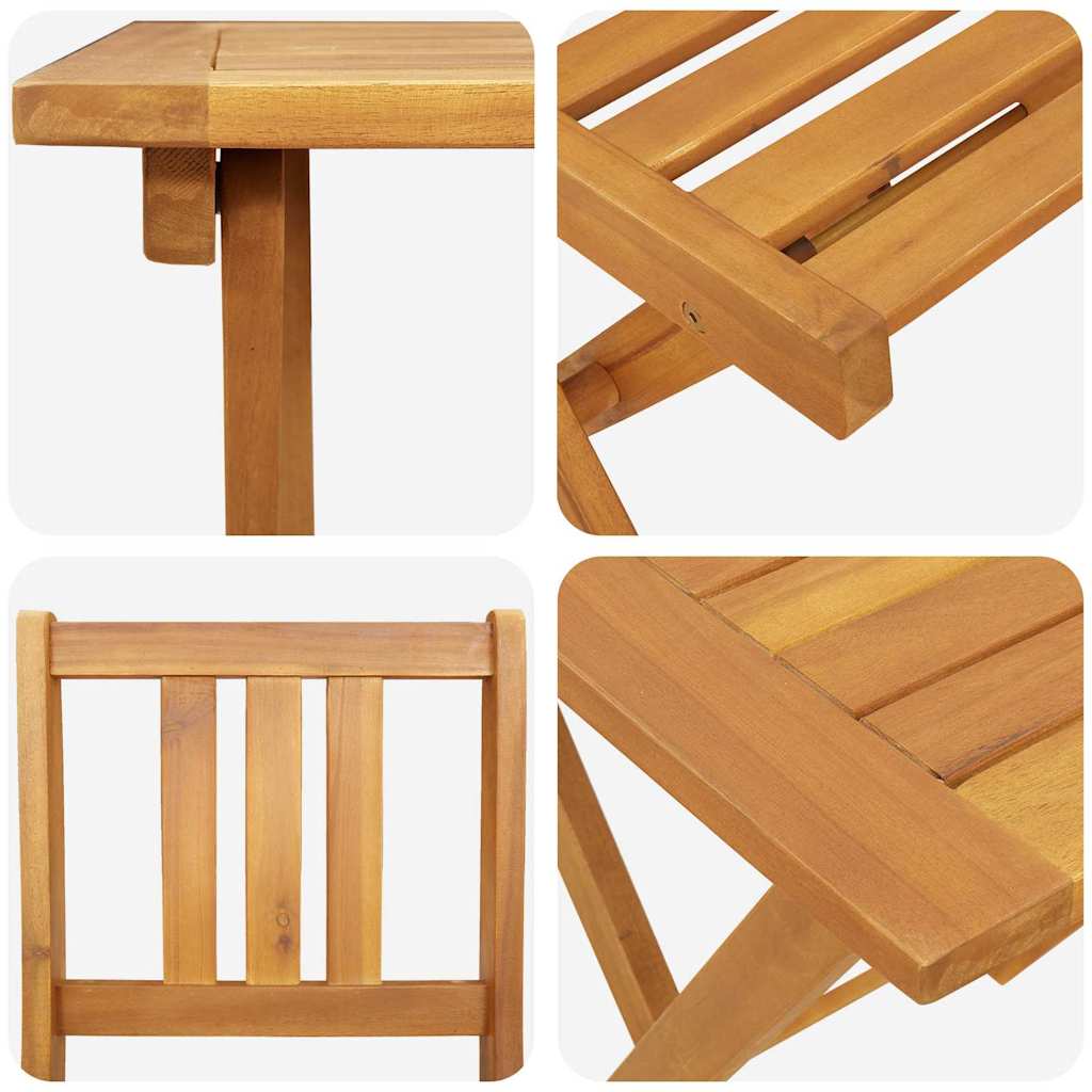 vidaXL Bistroset 3 pcs Olie Natuurlijk Massief Acacia Hout