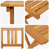 vidaXL Bistroset 3 pcs Olie Natuurlijk Massief Acacia Hout
