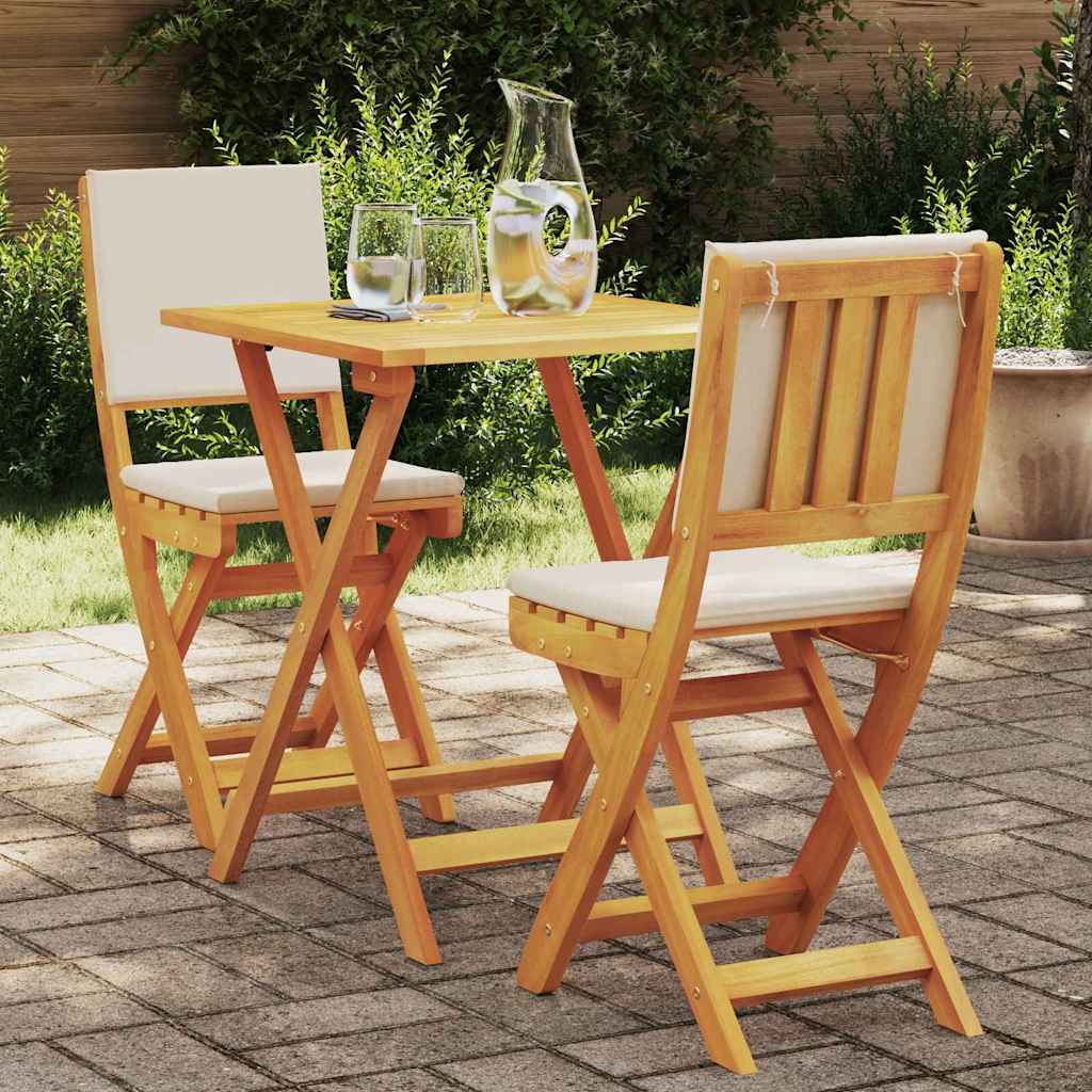 vidaXL Bistroset 3 pcs Olie Natuurlijk Massief Acacia Hout