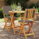 vidaXL Bistroset 3 pcs Olie Natuurlijk Massief Acacia Hout