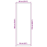 vidaXL Deurmat 40x60 cm zwart