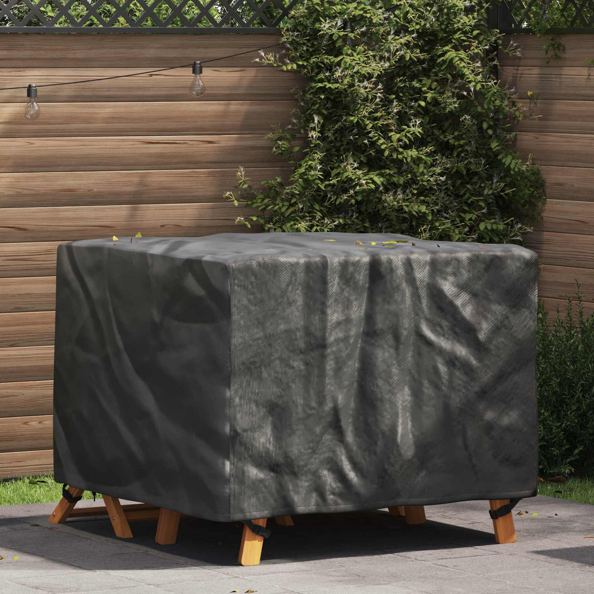 vidaXL Furniture Cover Solid Black 100 x 100 x 70 cm 210D