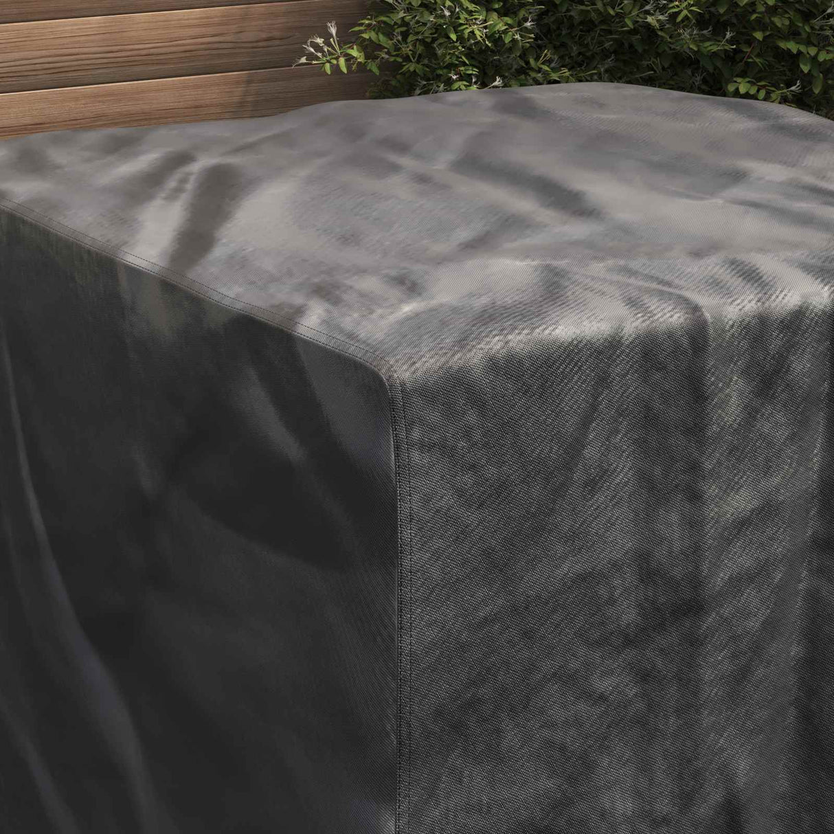vidaXL Furniture Cover Solid Black 100 x 100 x 70 cm 210D