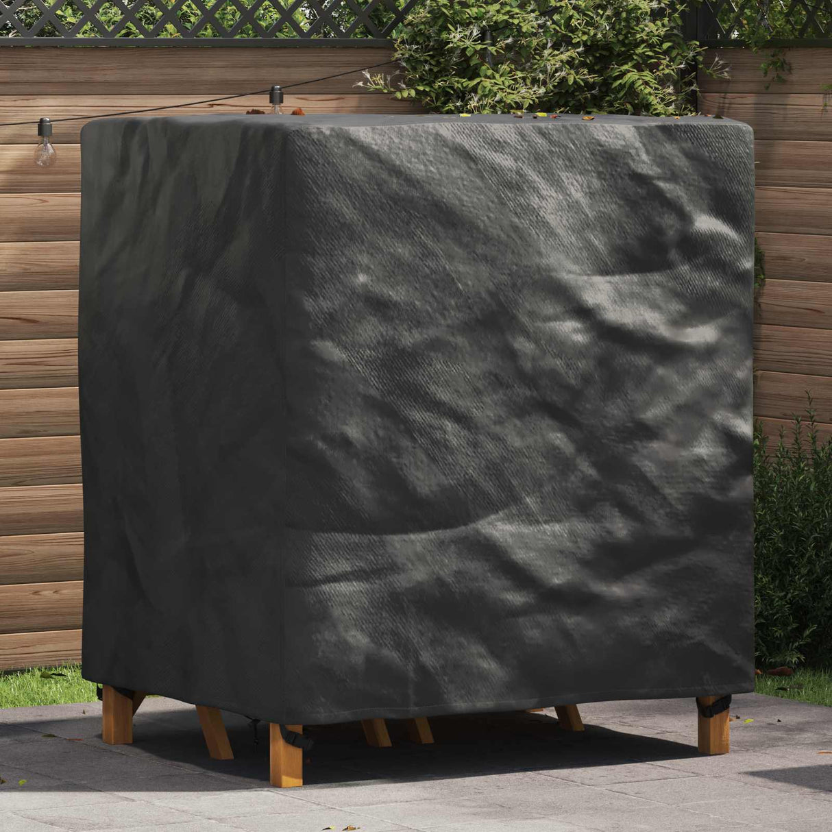 vidaXL Furniture Cover Solid Black 100 x 100 x 70 cm 210D