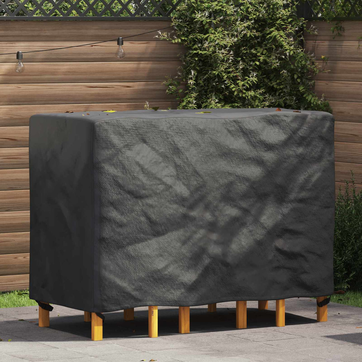 vidaXL Furniture Cover Solid Black 100 x 100 x 70 cm 210D