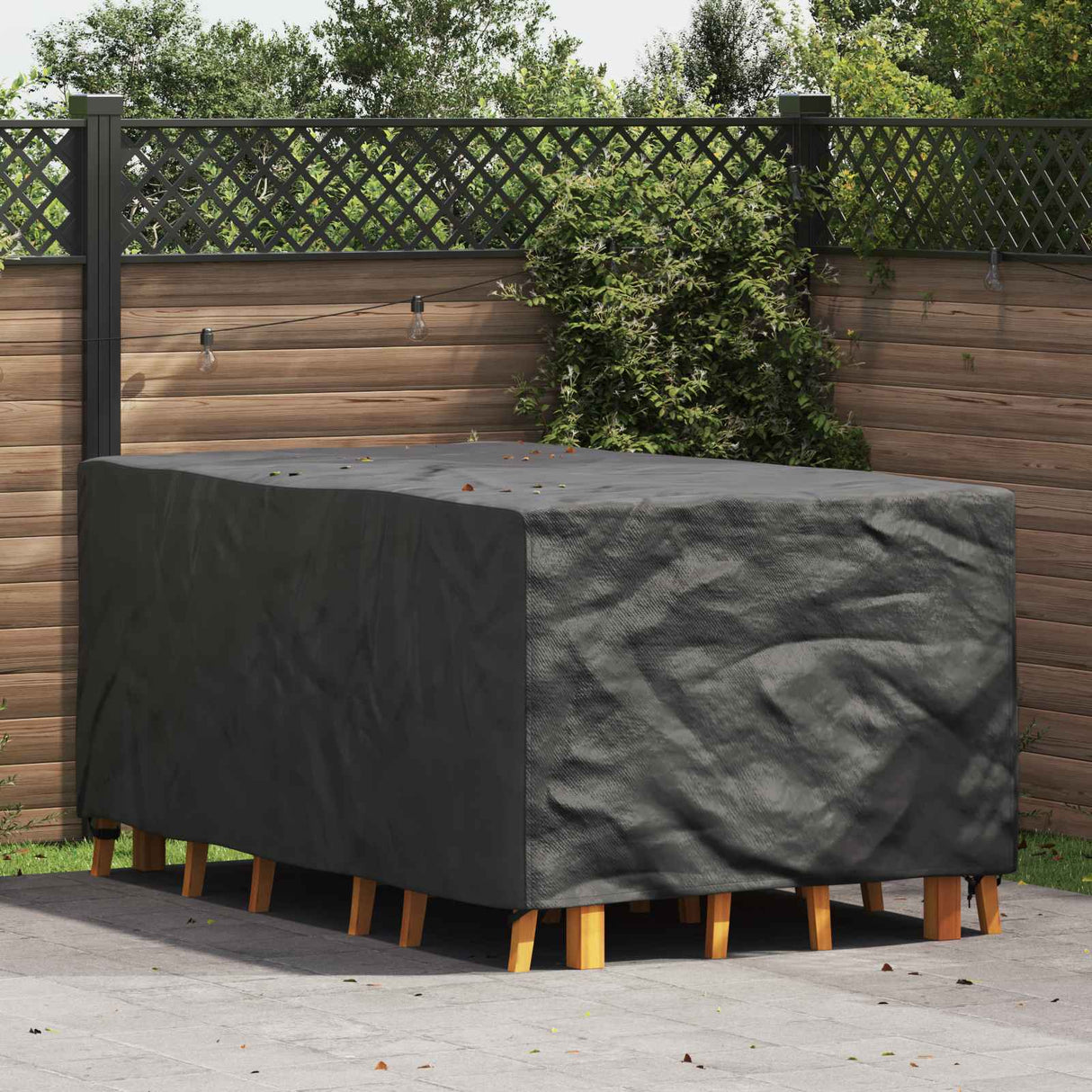 vidaXL Furniture Cover Solid Black 100 x 100 x 70 cm 210D