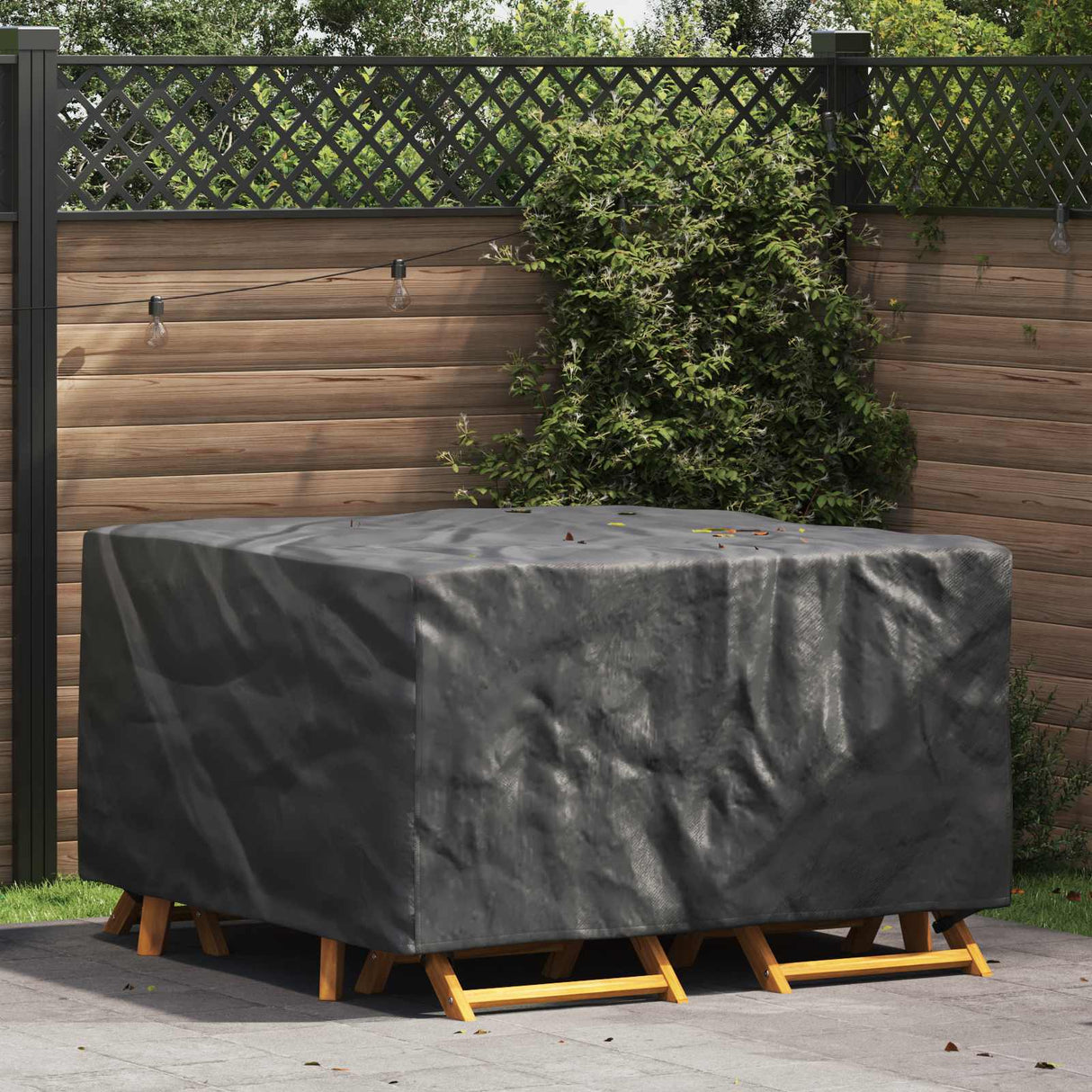 vidaXL Furniture Cover Solid Black 100 x 100 x 70 cm 210D