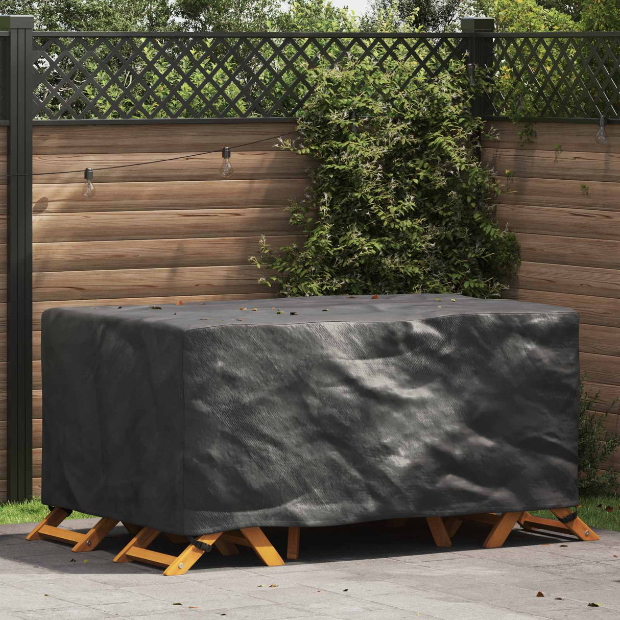 vidaXL Furniture Cover Solid Black 100 x 100 x 70 cm 210D