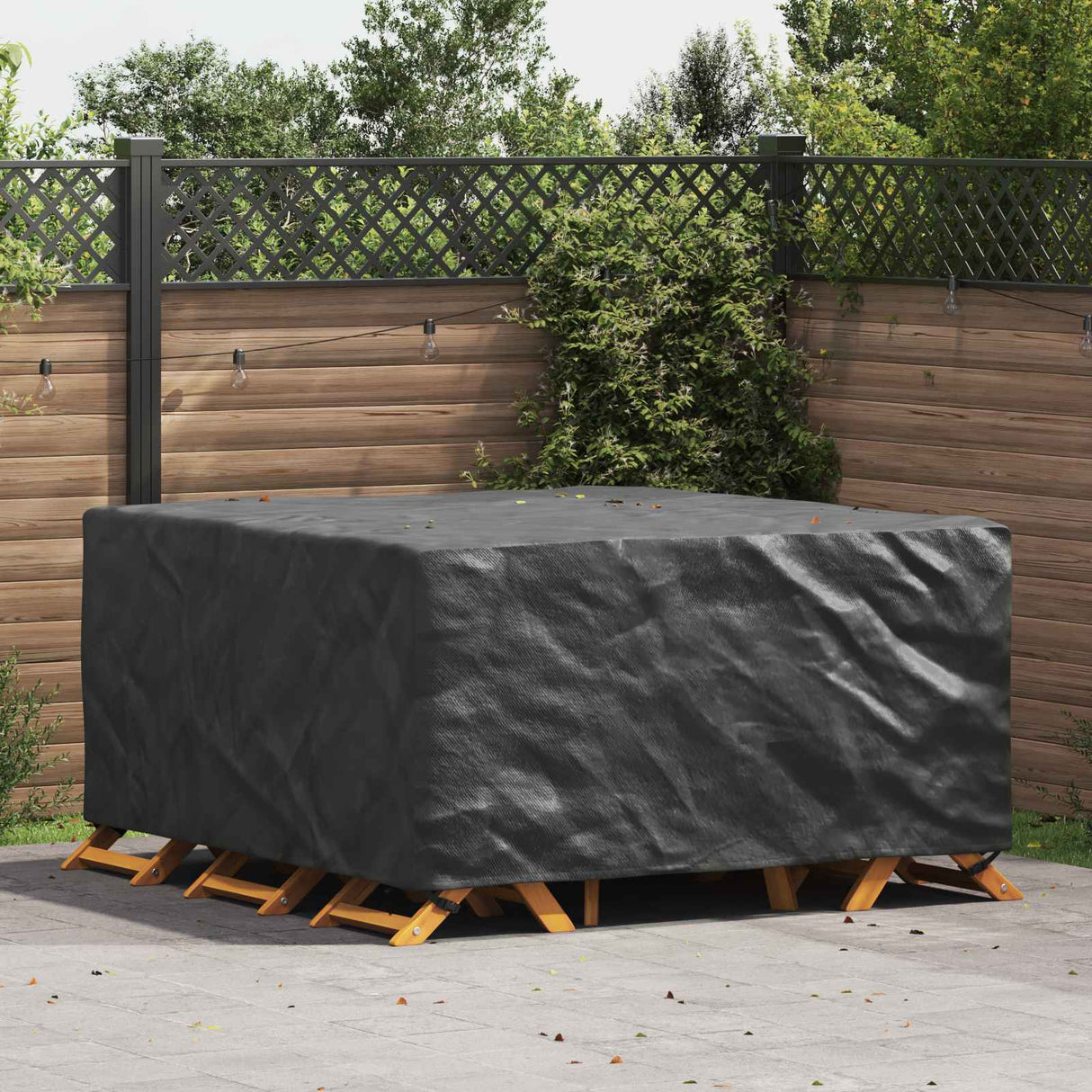 vidaXL Furniture Cover Solid Black 100 x 100 x 70 cm 210D