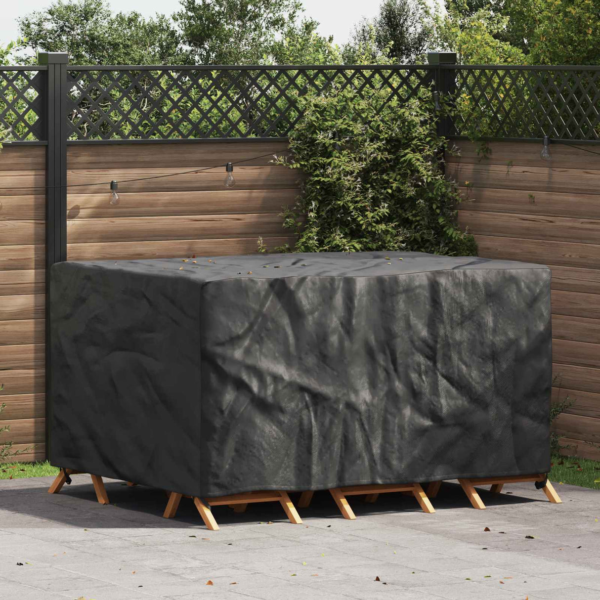 vidaXL Furniture Cover Solid Black 100 x 100 x 70 cm 210D