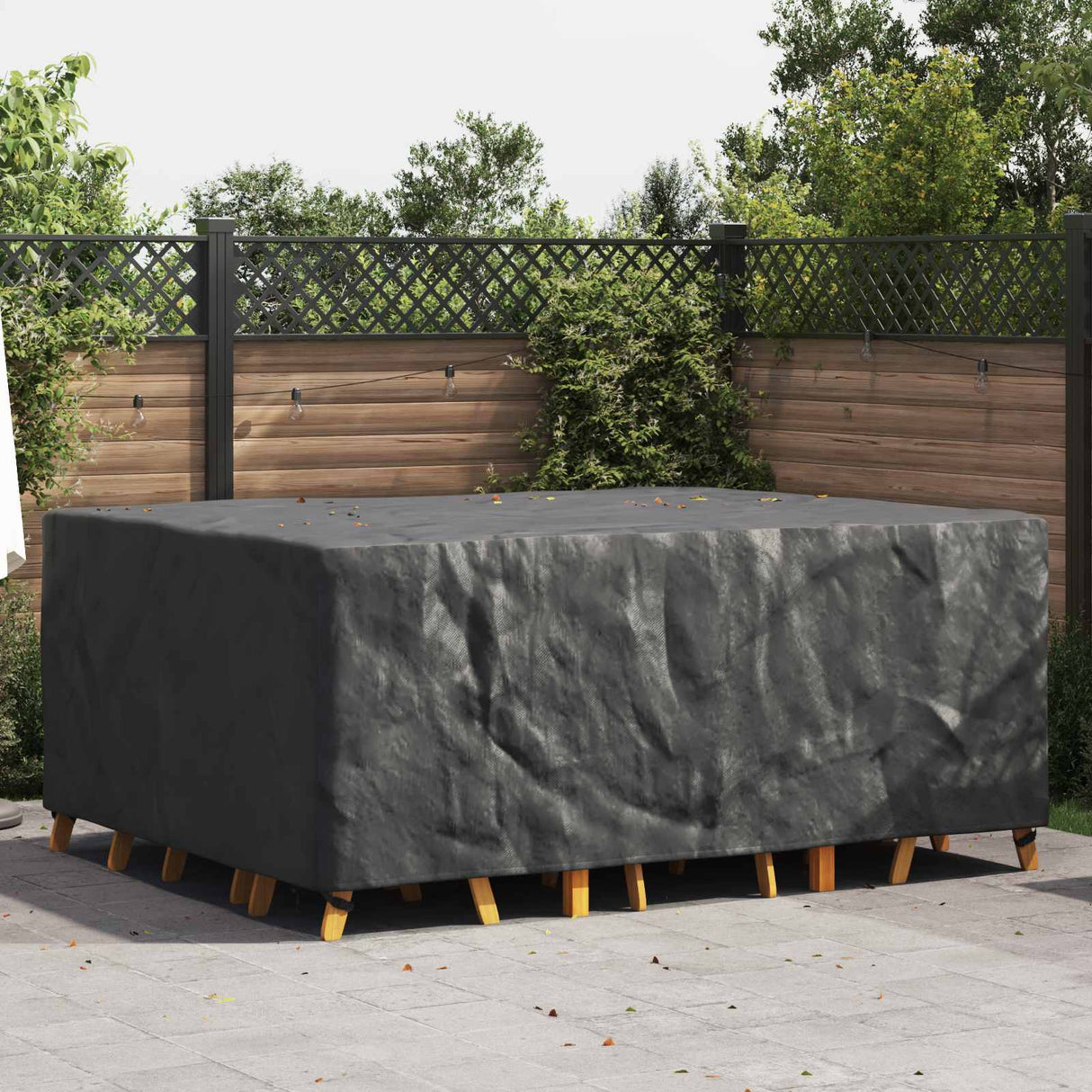 vidaXL Furniture Cover Solid Black 100 x 100 x 70 cm 210D