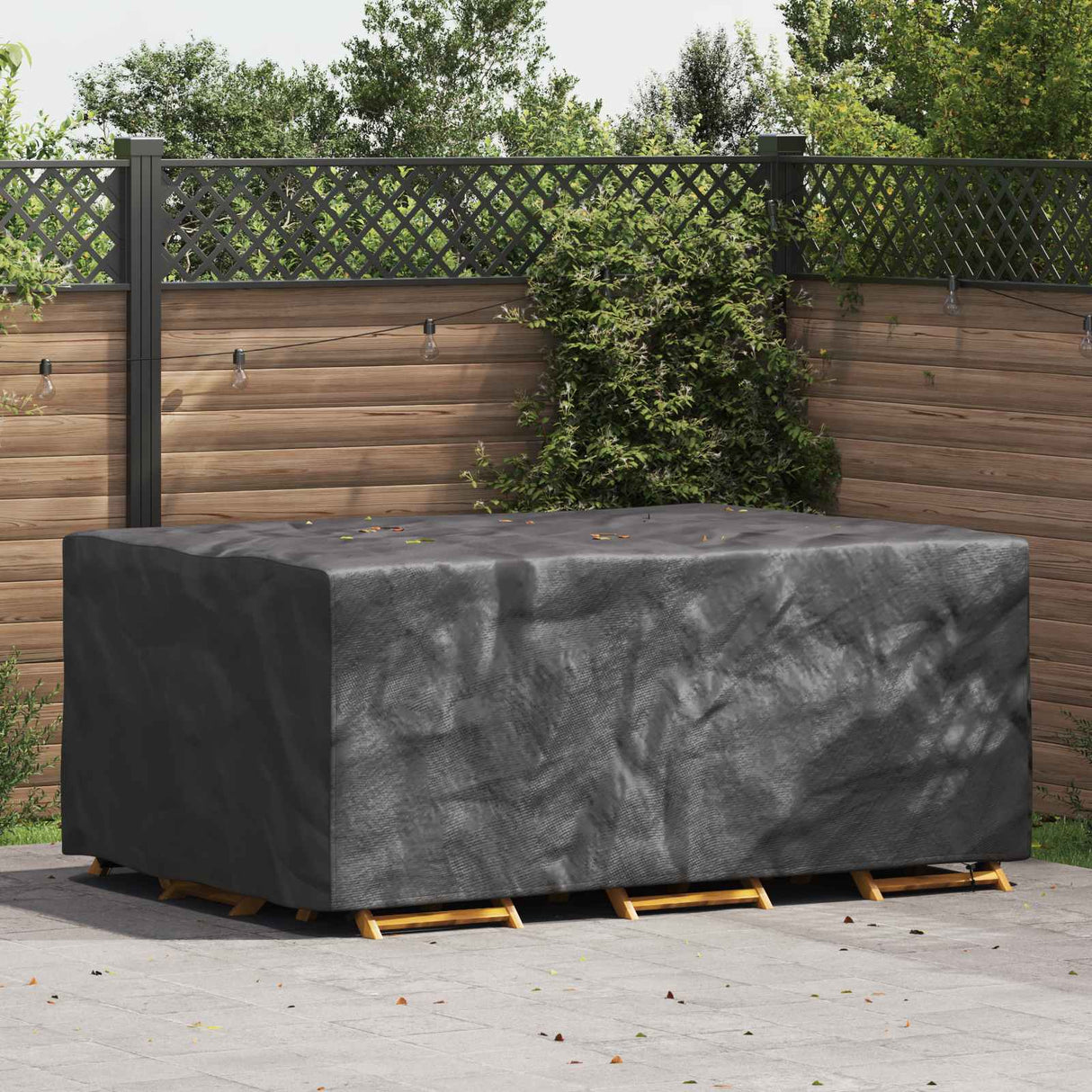 vidaXL Furniture Cover Solid Black 100 x 100 x 70 cm 210D