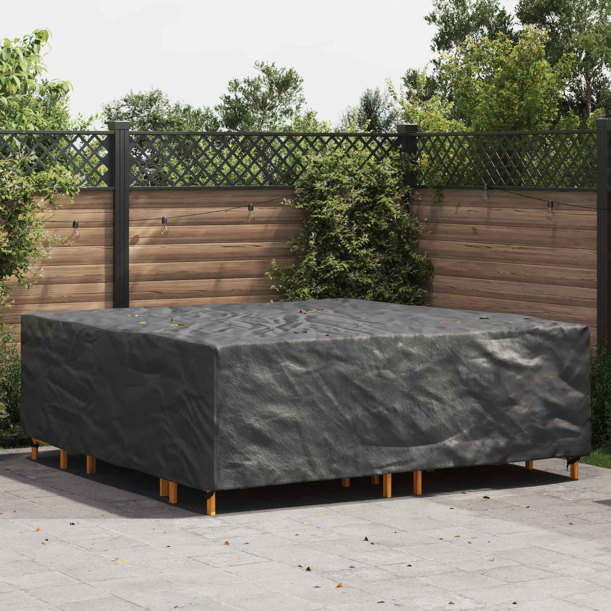 vidaXL Furniture Cover Solid Black 100 x 100 x 70 cm 210D