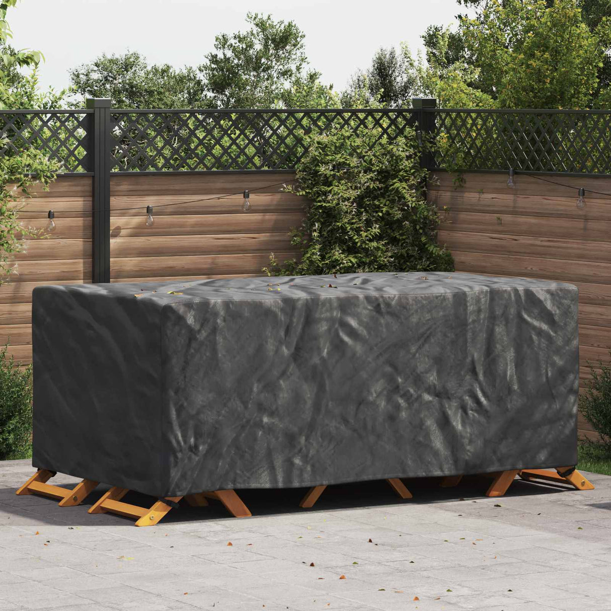 vidaXL Furniture Cover Solid Black 100 x 100 x 70 cm 210D