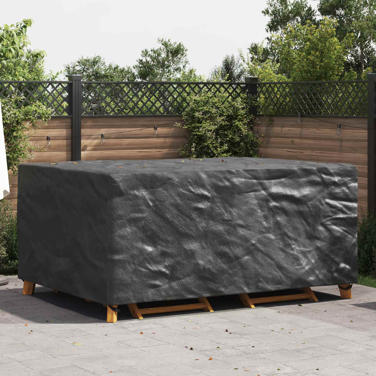 vidaXL Furniture Cover Solid Black 100 x 100 x 70 cm 210D