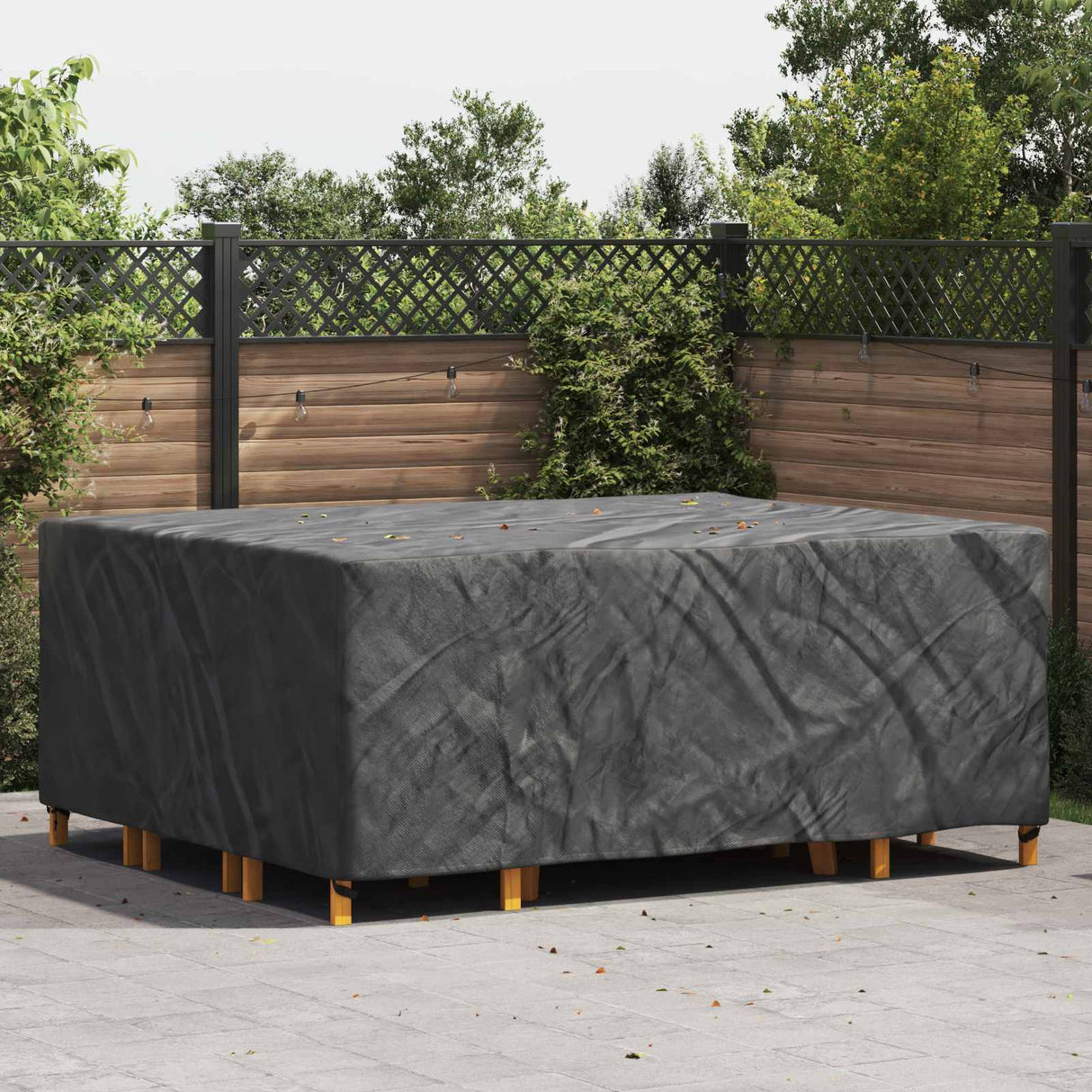 vidaXL Furniture Cover Solid Black 100 x 100 x 70 cm 210D