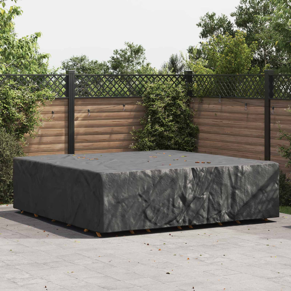vidaXL Furniture Cover Solid Black 100 x 100 x 70 cm 210D