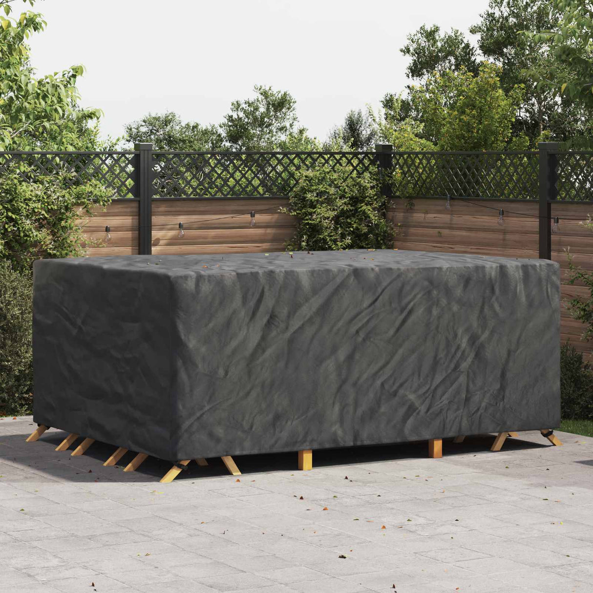 vidaXL Furniture Cover Solid Black 100 x 100 x 70 cm 210D