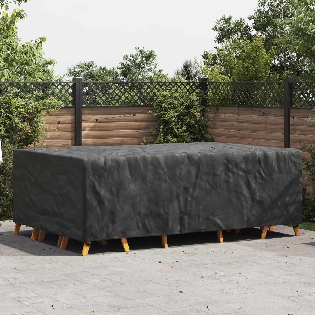 vidaXL Furniture Cover Solid Black 100 x 100 x 70 cm 210D