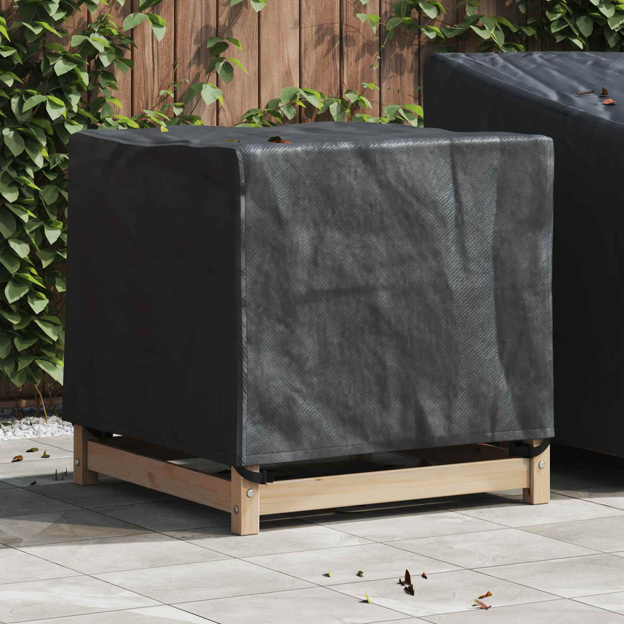 vidaXL Furniture Cover Solid Black 60 x 60 x 45 cm Fabric