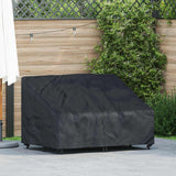 vidaXL Banc de jardin noir 134 x 70 x 65 / 94 cm 210D Oxford Stof
