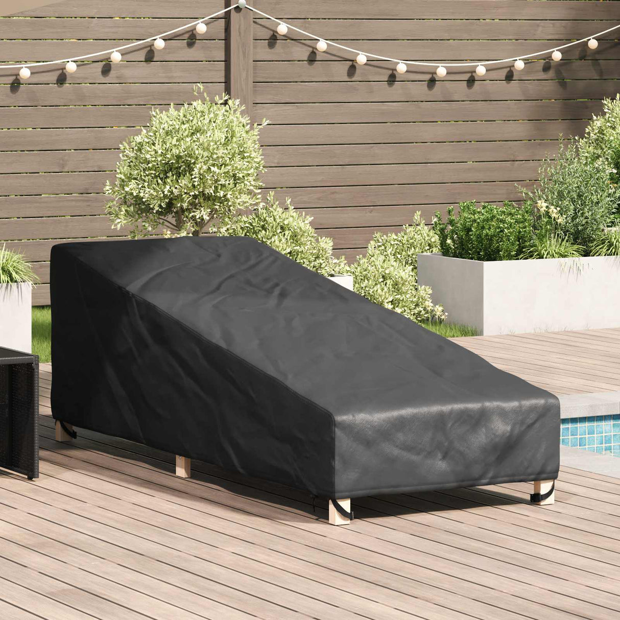 vidaXL Tafel- et Stoelhoes Buiten 195 x 76 x 82 cm 210D Oxford Stof
