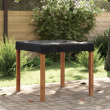 vidaXL Tafel Dekking Effen Zwart 62 x 62 x 15 cm Stof