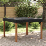 vidaXL Tafel Dekking Effen Zwart 62 x 62 x 15 cm Stof
