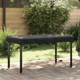 vidaXL Tafel Dekking Effen Zwart 122 x 72 x 15 cm Stof