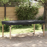 vidaXL Tafel Dekking Effen Zwart 122 x 72 x 15 cm Stof