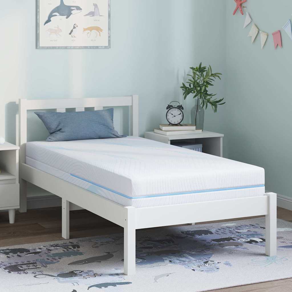 vidaXL Mattress White 80 x 200 cm Jacquard fabric