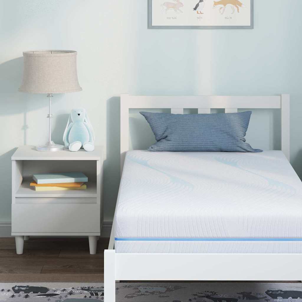 vidaXL Mattress White 80 x 200 cm Jacquard fabric