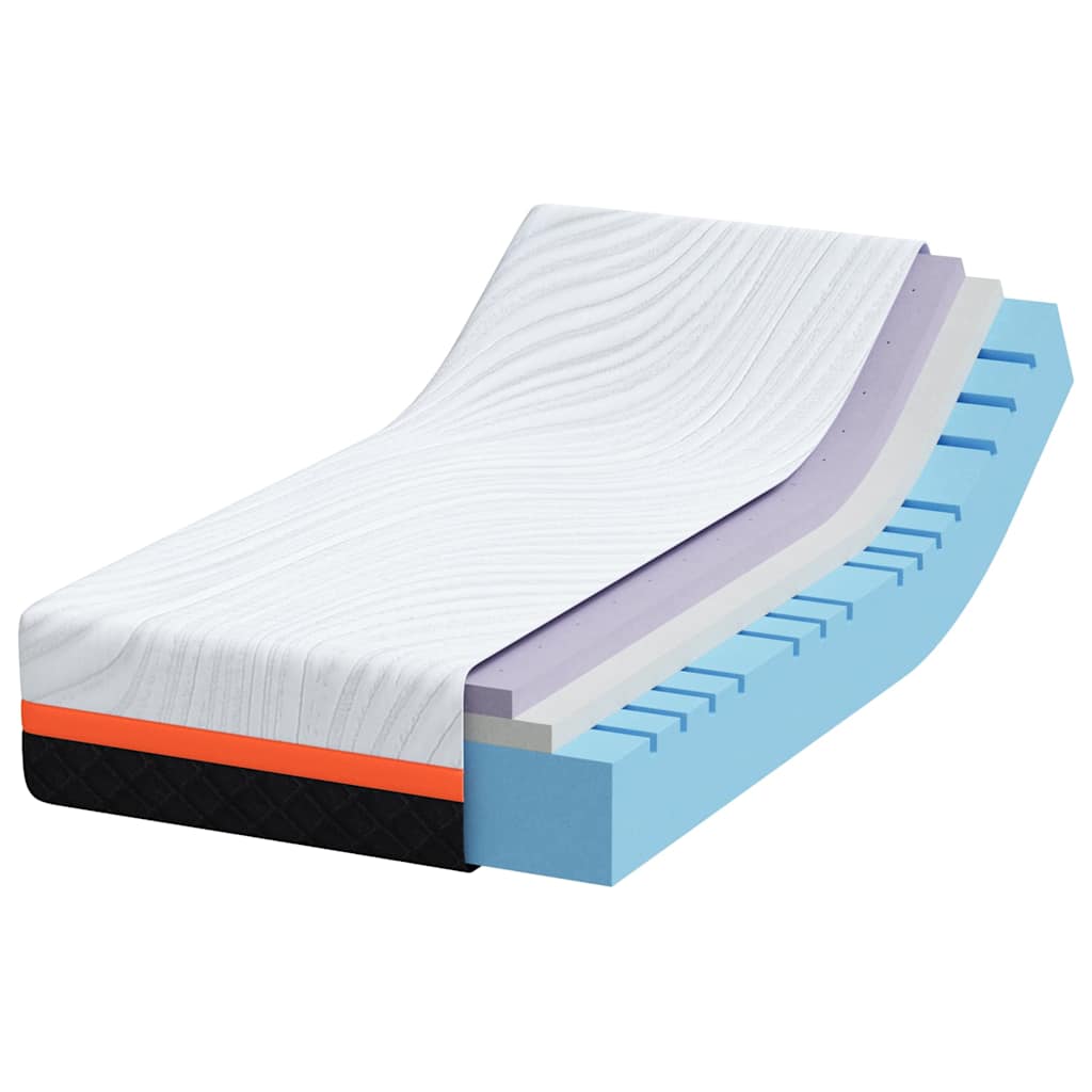 vidaXL Matras Wit en Grijs 80 x 160 cm Jacquard stof