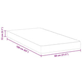 vidaXL Mattress White 70 x 200 cm Jacquard fabric