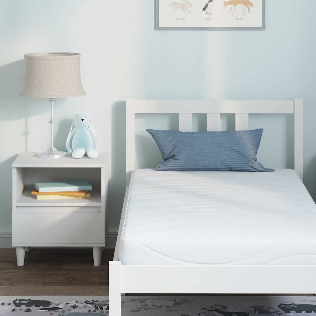 vidaXL Mattress White 70 x 200 cm Jacquard fabric