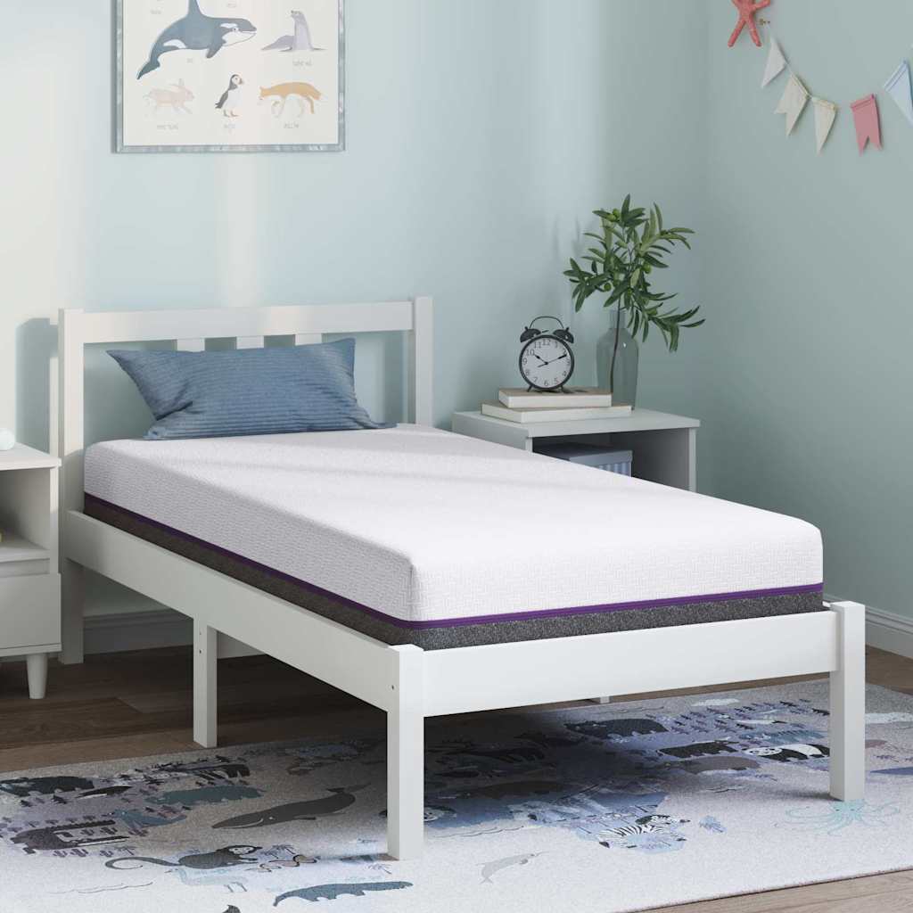 vidaXL Matras Wit en Grijs 80 x 160 cm Jacquard stof