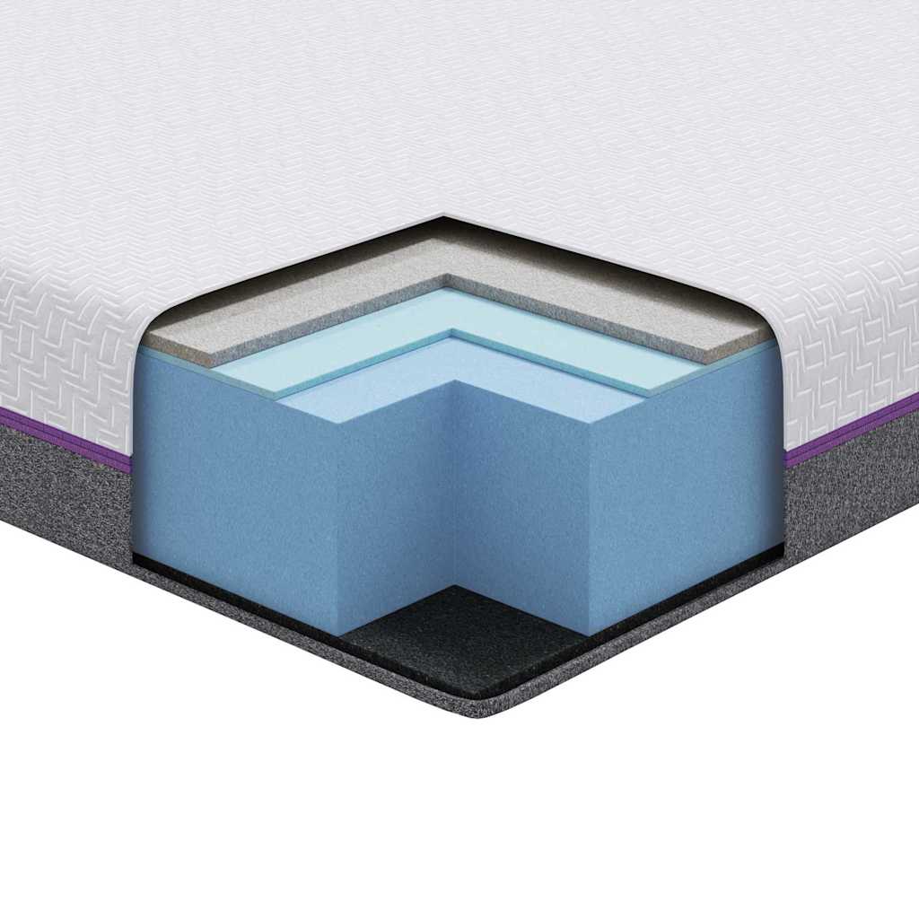 vidaXL Matras Wit en Grijs 80 x 160 cm Jacquard stof