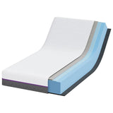 vidaXL Matras Wit en Grijs 80 x 160 cm Jacquard stof