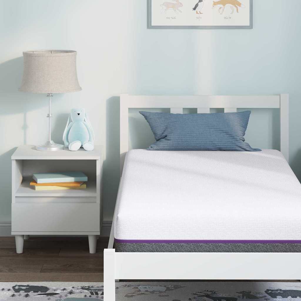 vidaXL Matras Wit en Grijs 80 x 160 cm Jacquard stof