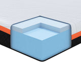 vidaXL Mattress White and Black 80 x 160 cm Jacquard fabric